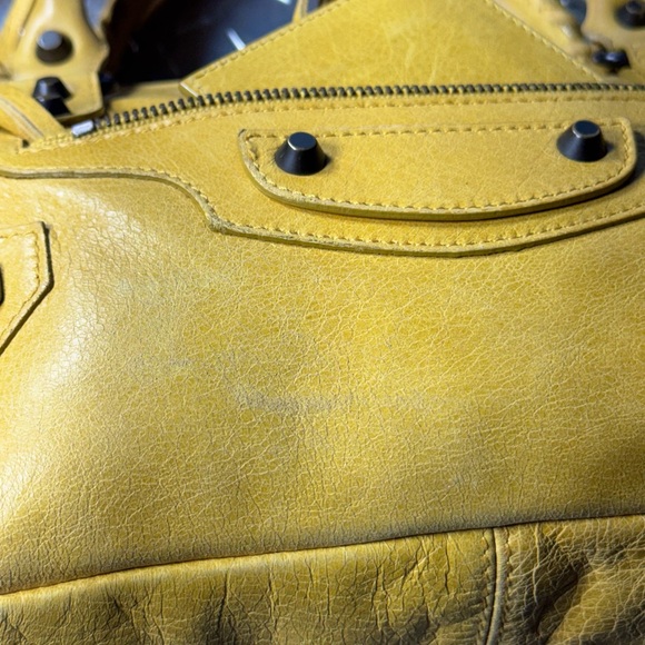 Balenciaga First Moto City Bag in Mustard Yellow - Picture 5 of 12